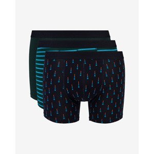 Scotch & Soda Classic Boxerky 3 ks Čierna Zelená