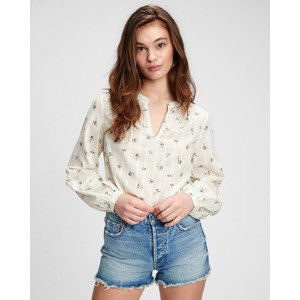 GAP Shirred Popover Halenka Biela