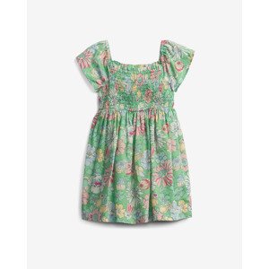 GAP Smocked Floral Šaty detské Zelená