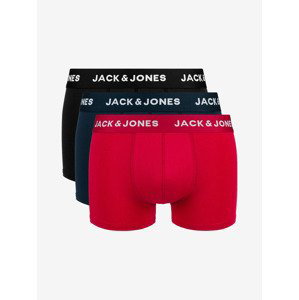 Jack & Jones Microfibre Boxerky 3 ks Čierna Modrá Červená