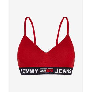 Tommy Jeans Lightly Padded Logo Podprsenka Červená