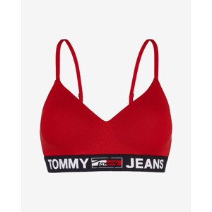 Tommy Jeans Lightly Padded Logo Podprsenka Červená