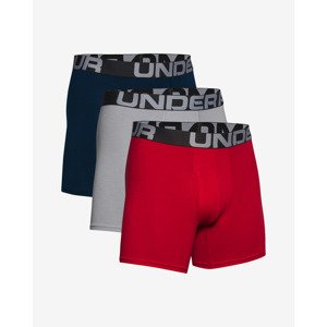 Under Armour Charged Cotton® 6" Boxerky 3 ks Modrá Červená Šedá