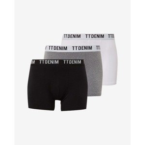 Tom Tailor Denim Boxerky 3 ks Čierna Biela Šedá