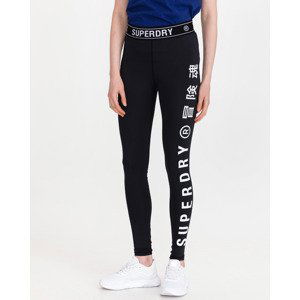 SuperDry Training Legínsy Čierna