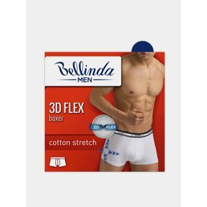 Pánské boxerky 3D FLEX BOXER - Pánské bavlněné boxerky z nového inovativního vlákna - bílá