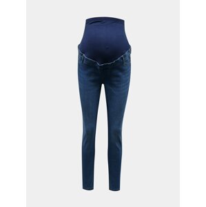 Modré tehotenské skinny fit rifle Dorothy Perkins Maternity