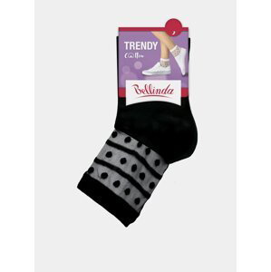 Čierne dámske ponožky s ozdobným detailom Bellinda TRENDY COTTON SOCKS