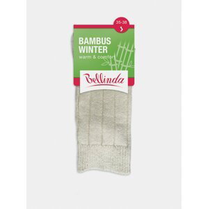 Dámske zimné ponožky BAMBUS WINTER SOCKS - Dámske zimné bambusové ponožky - béžová