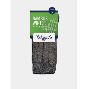 Pánske zimné ponožky BAMBUS WINTER SOCKS - Pánske zimné bambusové ponožky - šedá