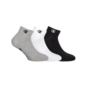 CHAMPION ANKLE SOCKS LEGACY 3x - Športové členkové ponožky 3 páry - čierna - biela - šedá