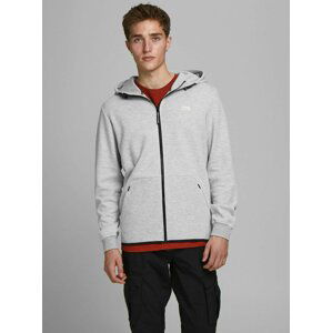 Svetlošedá mikina s kapucou Jack & Jones