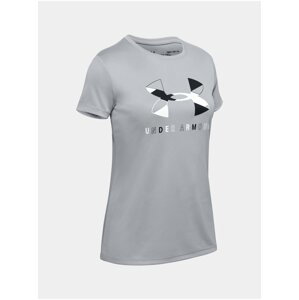 Šedé tričko Under Armour Tech Graphic Big Logo SS T-Shirt