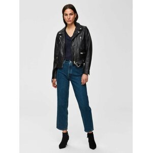 Modré straight fit rifle Selected Femme Kate