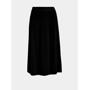 Čierna plisovaná midi sukňa VILA