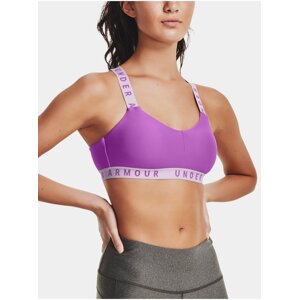 Fialová športová podprsenka Under Armour Wordmark Strappy Sportlette