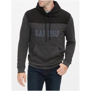 Mikina GAP Logo Hoodie Šedá