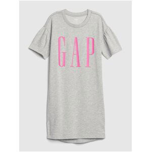 Šedé dievčenské šaty GAP Logo