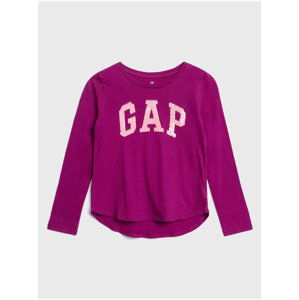 Fialové dievčenské tričko GAP Logo
