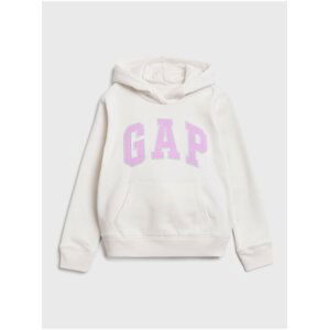 Biela dievčenská mikina GAP Logo Hoodie