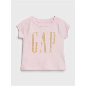 Ružové dievčenské tričko GAP Logo