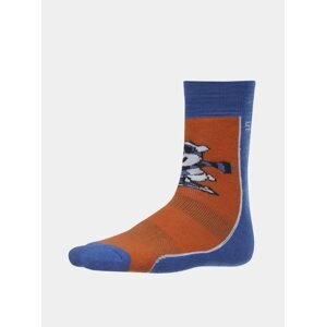 Modro-hnedé chlapčenské ponožky SAM 73