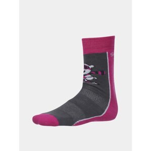 Ružovo-šedé dievčenské ponožky SAM 73