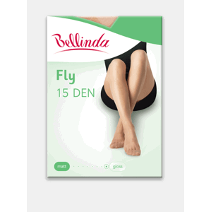 Telové dámske lesklé pančuchové nohavice Bellinda FLY PANTYHOSE 15 DEN