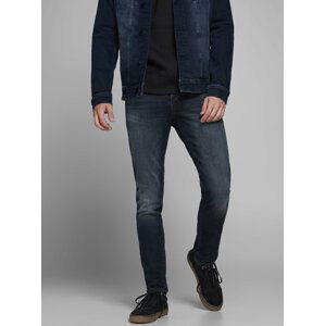 Tmavomodré slim fit rifle Jack & Jones Glenn