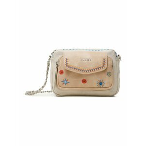 Desigual smotanové/krémové crossbody kabelka Bols Cristal Moon Cambridge Mini