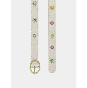 Desigual smotanové/krémové opasok Belt Julietta Crudo Beige