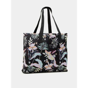 Čierna kvetovaná plážová taška Roxy