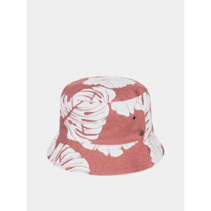 Ružový obojstranný kvetovaný klobúk Roxy