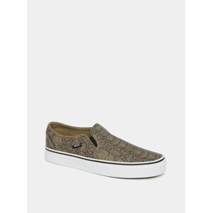 Kaki dámske vzorované slip on VANS