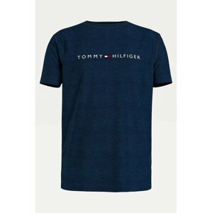 Tommy Hilfiger modré pánske tričko CN SS Tee Logo