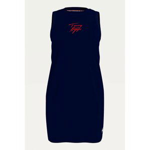 Tommy Hilfiger tmavomodré letné šaty Tank Dress s logom
