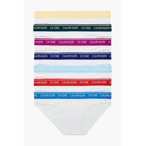 Calvin Klein 7 pack bielych nohavičiek Bikini White Bodies W/Multi WB