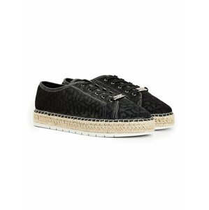 Tommy Hilfiger čierne tenisky Mesh Lace up Espadrille