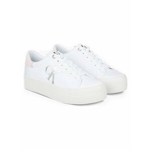 Calvin Klein biele tenisky na platforme Vulcanized Flatform Laceup