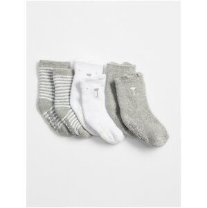 Baby ponožky brannan bear crew socks, 3 páry Farebná