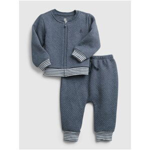 Baby teplákovka quilted outfit set Modrá