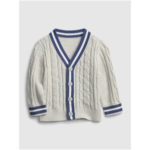 Baby sveter cable-knit cardigan Šedá