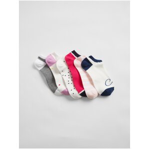 Ponožky print ankle socks, 6 párov Farebná