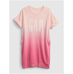 Detské šaty GAP Logo t-shirt dress Ružová