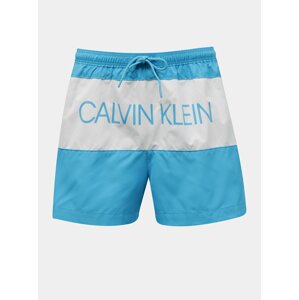 Calvin Klein tyrkysové pánske plavky Short Drawstring