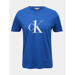 Calvin Klein modré pánske tričko Relaxed Crew Tee