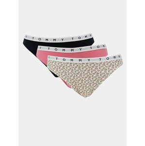 Tommy Hilfiger farebný 3 pack nohavičiek Bikini print s gumou