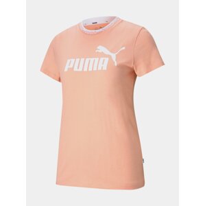 Oranžové dámske tričko s potlačou Puma