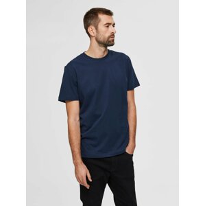 Tmavomodré basic tričko Selected Homme Norman