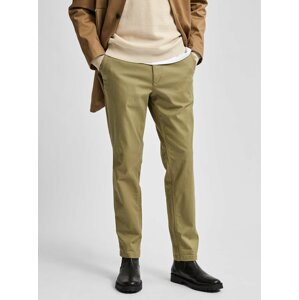 Kaki chino nohavice Selected Homme Miles